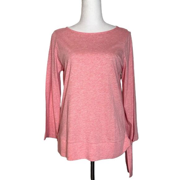J. Jill Tops - J Jill Pure Long Sleeve Top Size S Pink Side Tie Modal Blend Stretch Pullover